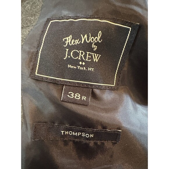 J Crew Sport Coat Mens 38R Thompson Flex Wool Two Button Blazer Gray notch - Picture 9 of 9